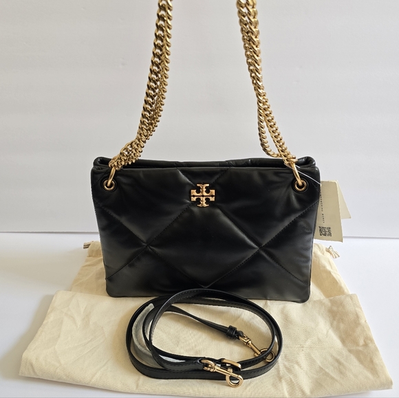 Tory Burch Small Kira Diamond Leather Crossbody Bag Black - Picture 10 of 10